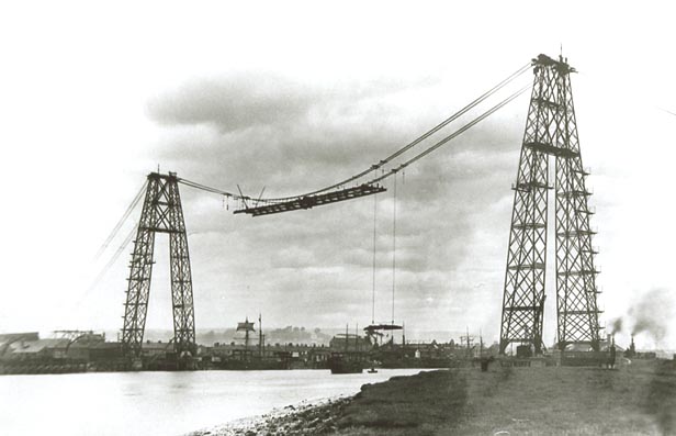 Pictures of the Construction of Newport Transporter Bridge